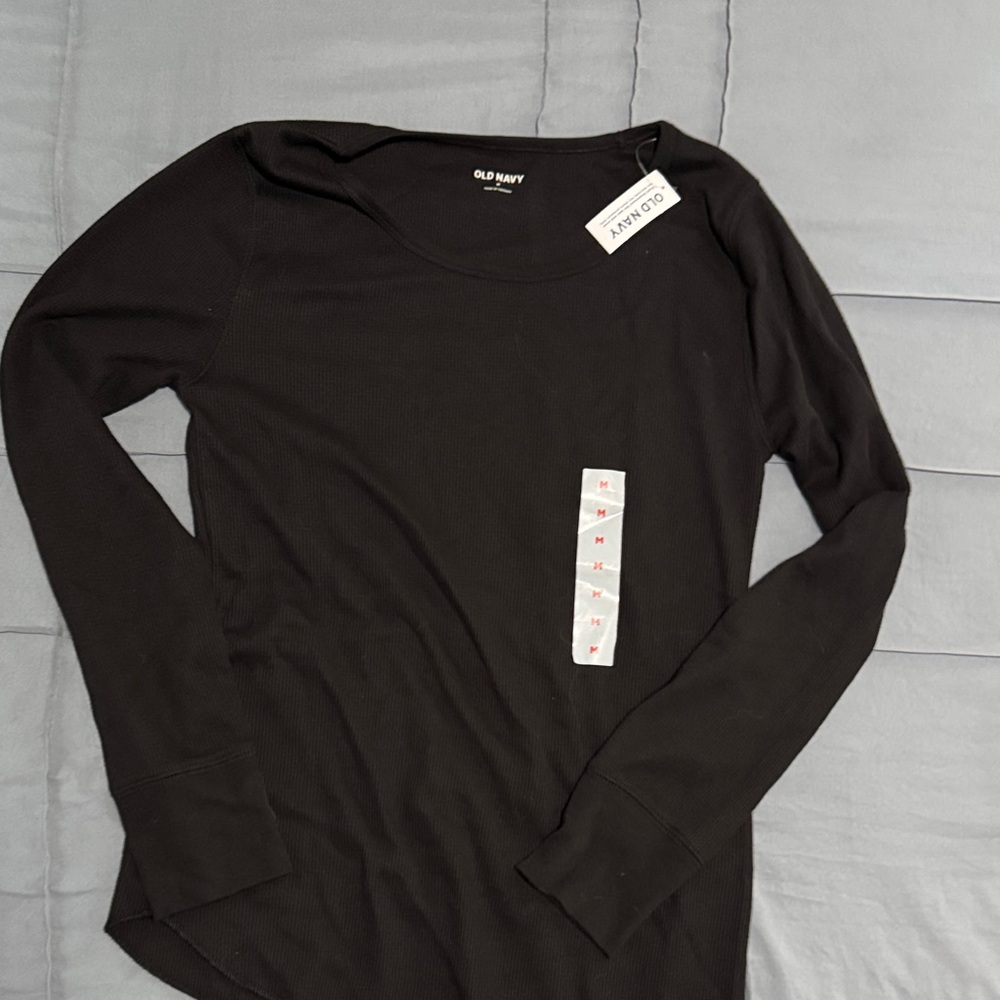 Old Navy Women's Jet Black Long Sleeve Top